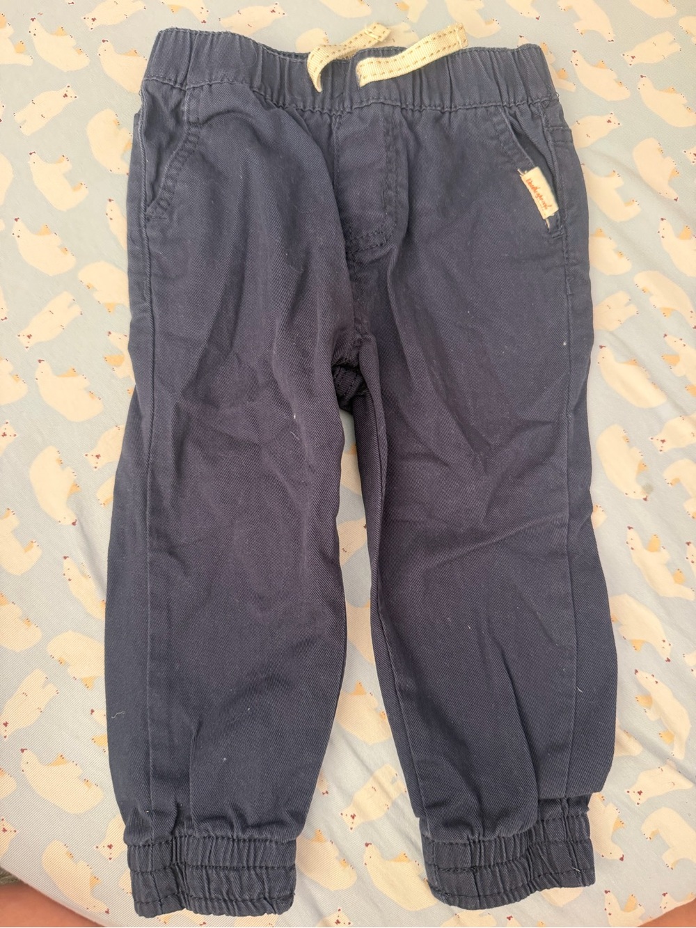 Vintage Navy Kids Drawstring Joggers
